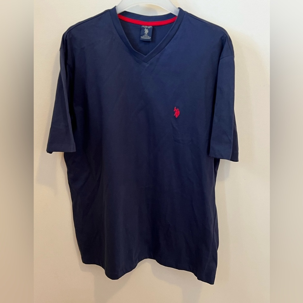 US Polo Assn Polo Shirt Mens XLT Tall Dark Blue NEW